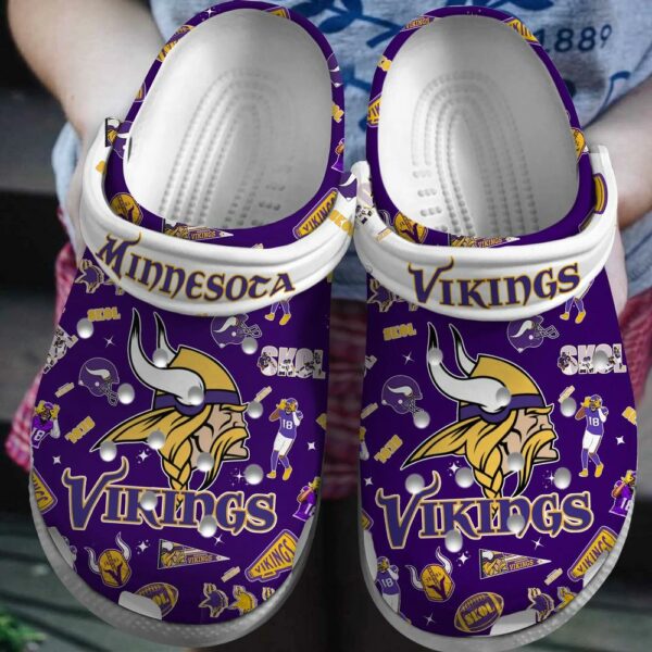 Minnesota Vikings NFL Sport Crocs Crocband Clogs Shoes