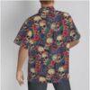 Skull Tropical Print Mens Button Up Hawaiian Shirts