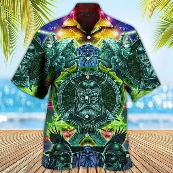 Viking Green Cool 3D Soft Hawaiian Aloha Shirts