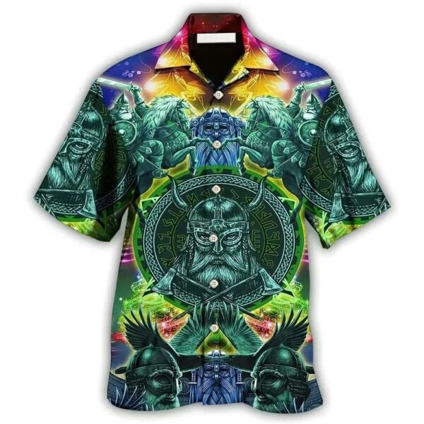 Viking Green Cool 3D Soft Hawaiian Aloha Shirts