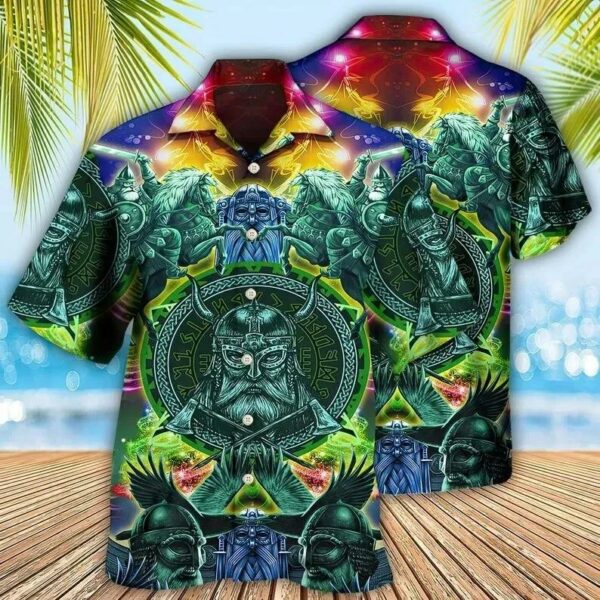 Viking Green Cool 3D Soft Hawaiian Aloha Shirts